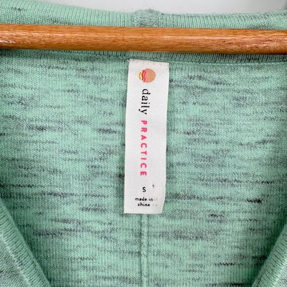 Anthropologie Daily Practice Hooded Sweatshirt Tee, Size Small, Green - Picture 7 of 10